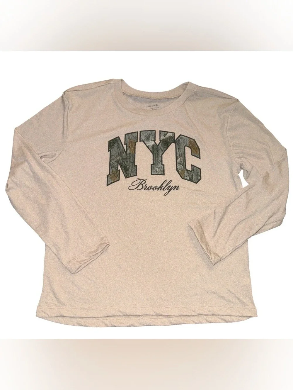 Grayson Threads Kids Boys' 2pc NYC Camouflage Long Sleeve Pajama Set - Beige M